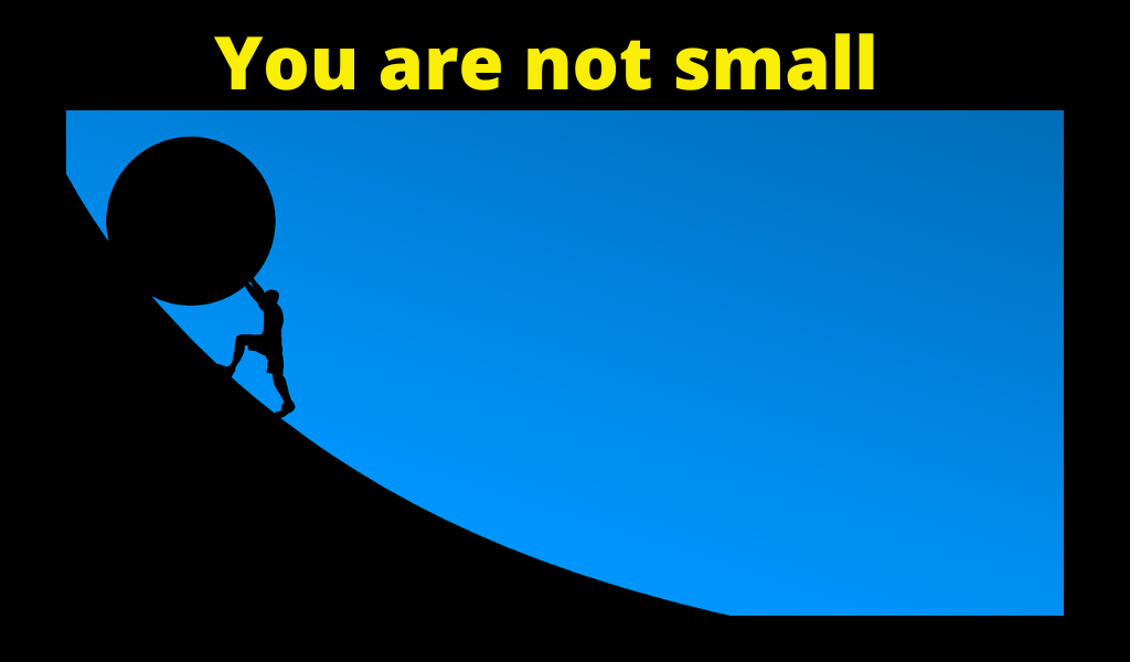 Read more about the article You are not small